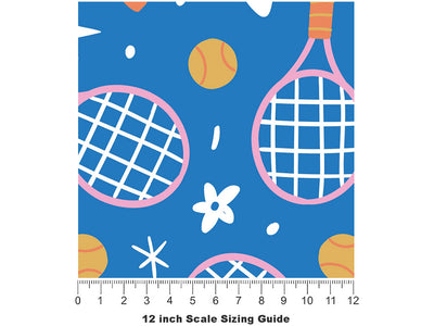 Tennis Fun Sport Vinyl Film Pattern Size 12 inch Scale~Rwraps Tennis Fun Sport Sizing Chart~2
