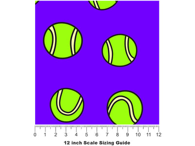 Tennis Practice Sport Vinyl Film Pattern Size 12 inch Scale~Rwraps Tennis Practice Sport Sizing Chart~2