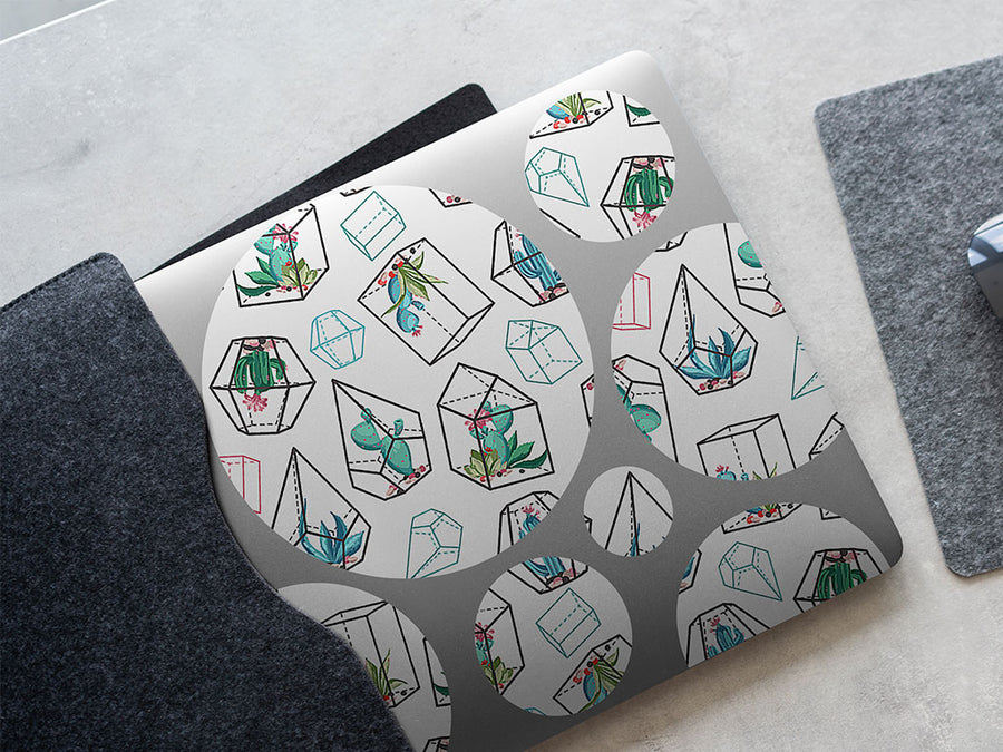 terrarium living cactus DIY Laptop Stickers