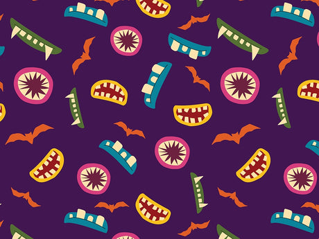 Terrible Teeth Halloween Vinyl Wrap Pattern~Rwraps Series 914 Digitally Printed Vinyl Wrap~0