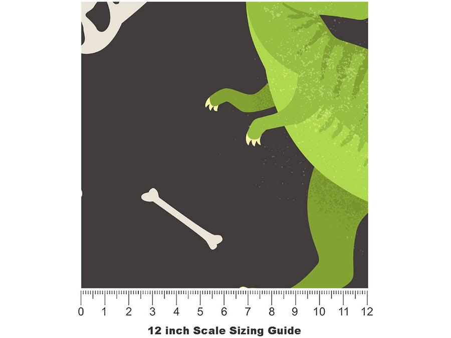 Terrible Tyrannosaurs Dinosaur Vinyl Film Pattern Size 12 inch Scale~Rwraps Terrible Tyrannosaurs Dinosaur Sizing Chart~2