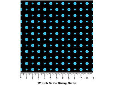 Terrific Teal Polka Dot Vinyl Film Pattern Size 12 inch Scale~Rwraps Terrific Teal Polka Dot Sizing Chart~2