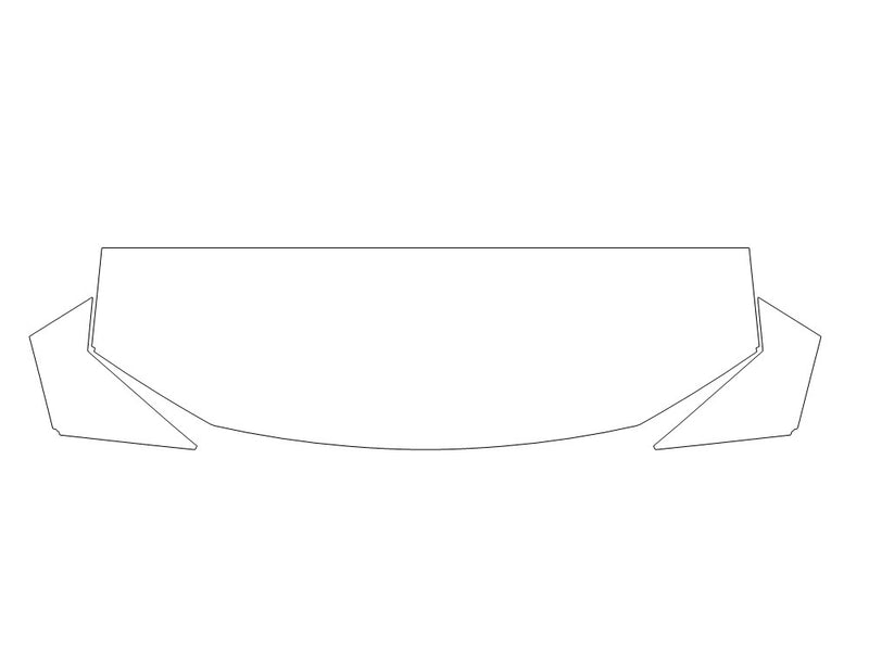 cybertruck Avery Dennison Clear Bra Hood Precut PPF Diagram