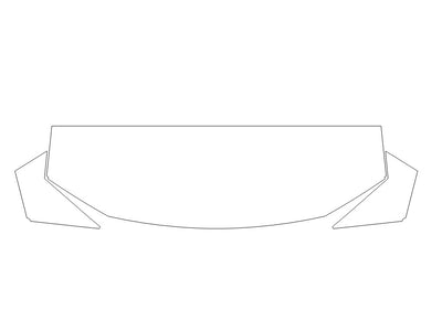 cybertruck Avery Dennison Clear Bra Hood Precut PPF Diagram