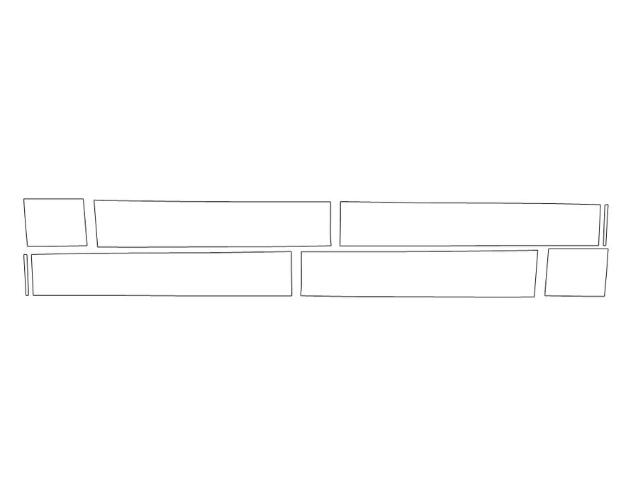 cybertruck Avery Dennison Clear Bra Door Cup Precut PPF Diagram