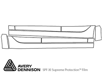 model 3 Avery Dennison Clear Bra Door Cup Precut PPF Diagram