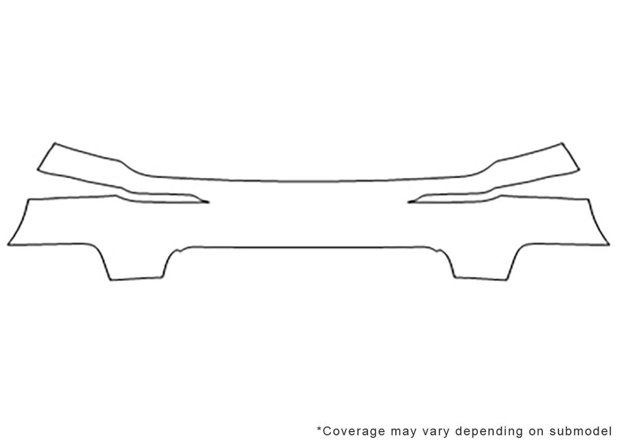 model 3 Avery Dennison Clear Bra Door Cup Precut PPF Diagram