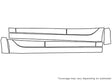 model 3 Avery Dennison Clear Bra Door Cup Precut PPF Diagram