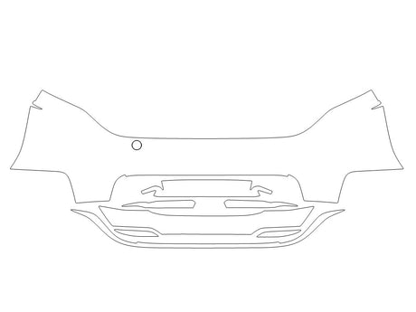 model 3 3M Clear Bra Door Cup Precut PPF Diagram