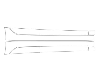 model 3 3M Clear Bra Door Cup Precut PPF Diagram