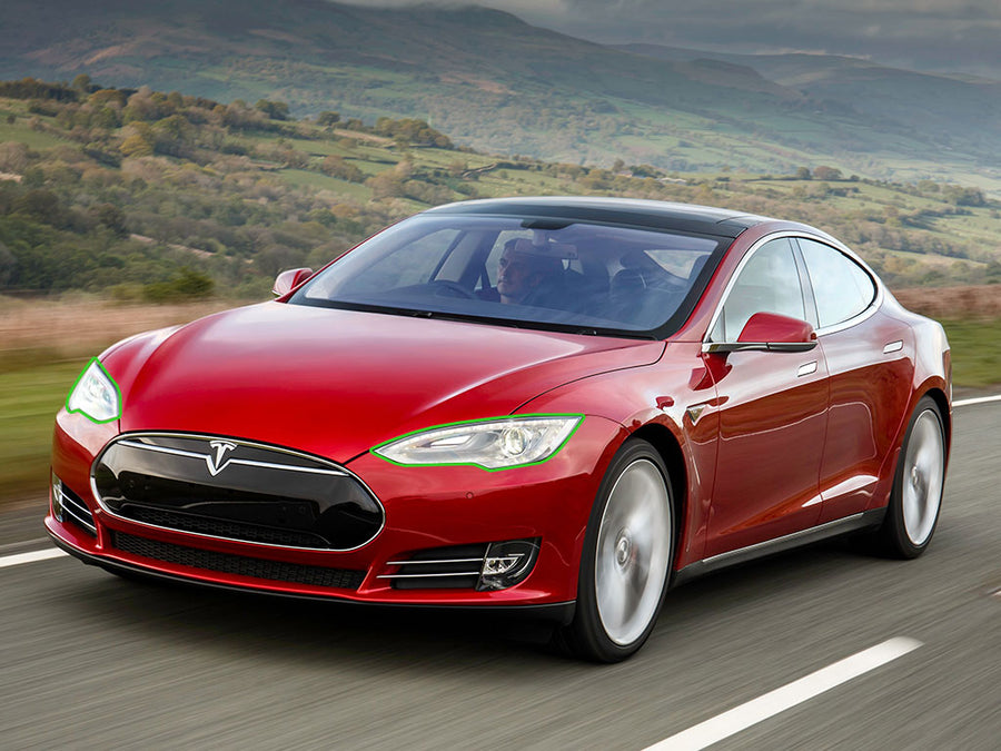 tesla model s 2012-2015 Headlight Protection Installation Location