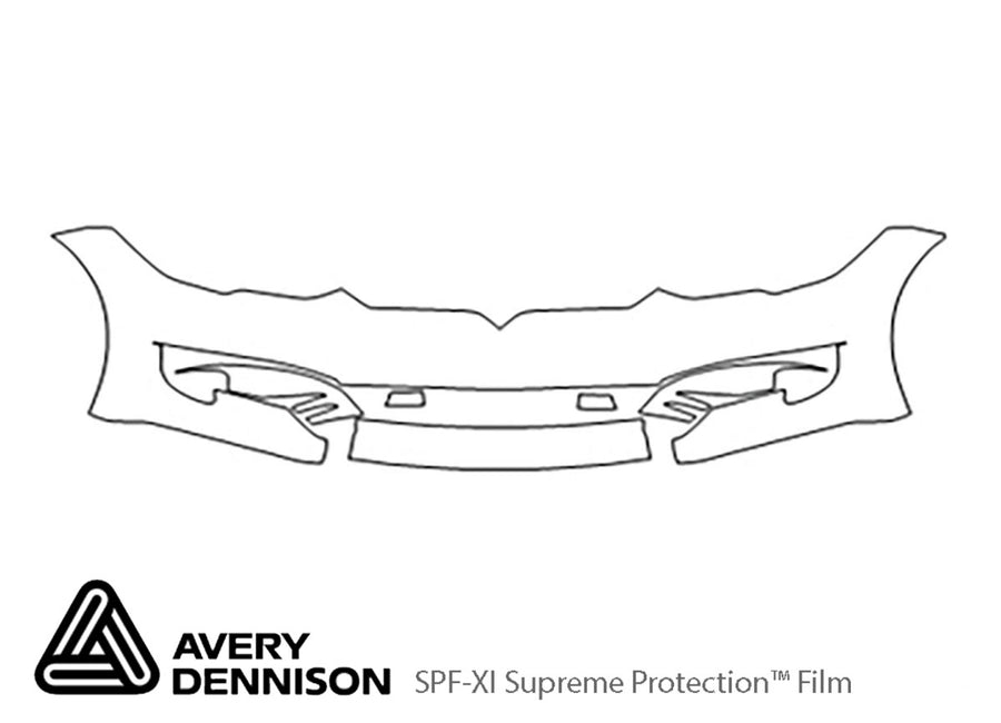 model s Avery Dennison Clear Bra Bumper Precut PPF Diagram
