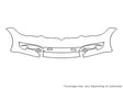 model s Avery Dennison Clear Bra Bumper Precut PPF Diagram