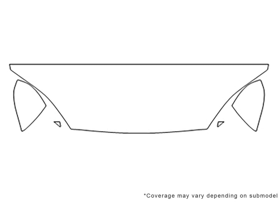 model s 3M Clear Bra Hood Precut PPF Diagram