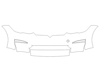 model s 3M Clear Bra Bumper Precut PPF Diagram