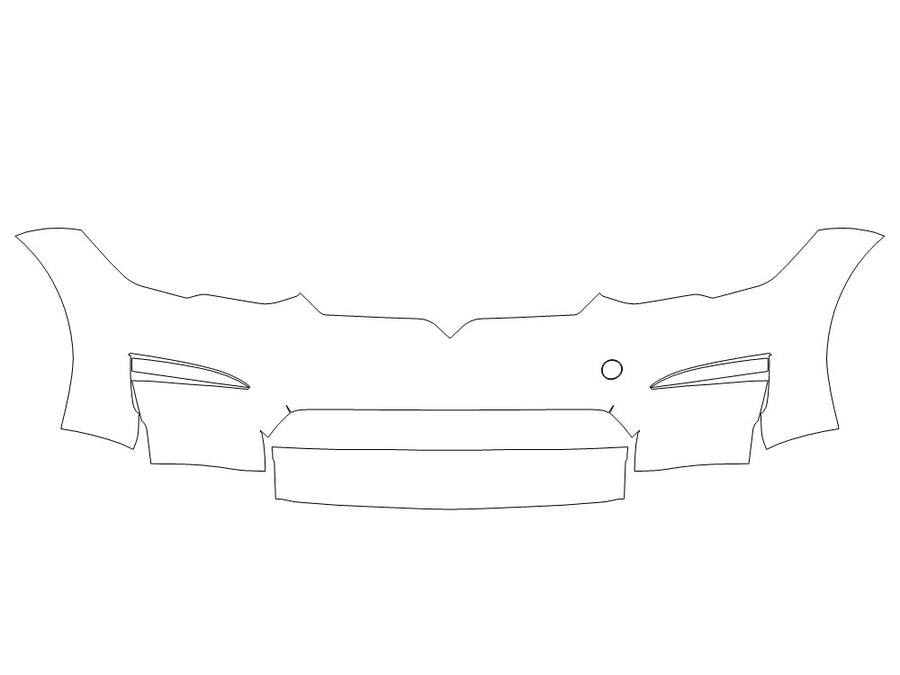 model s 3M Clear Bra Bumper Precut PPF Diagram