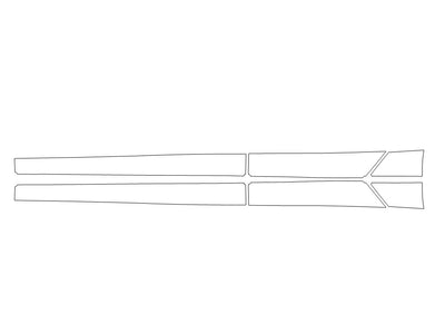model s 3M Clear Bra Door Cup Precut PPF Diagram