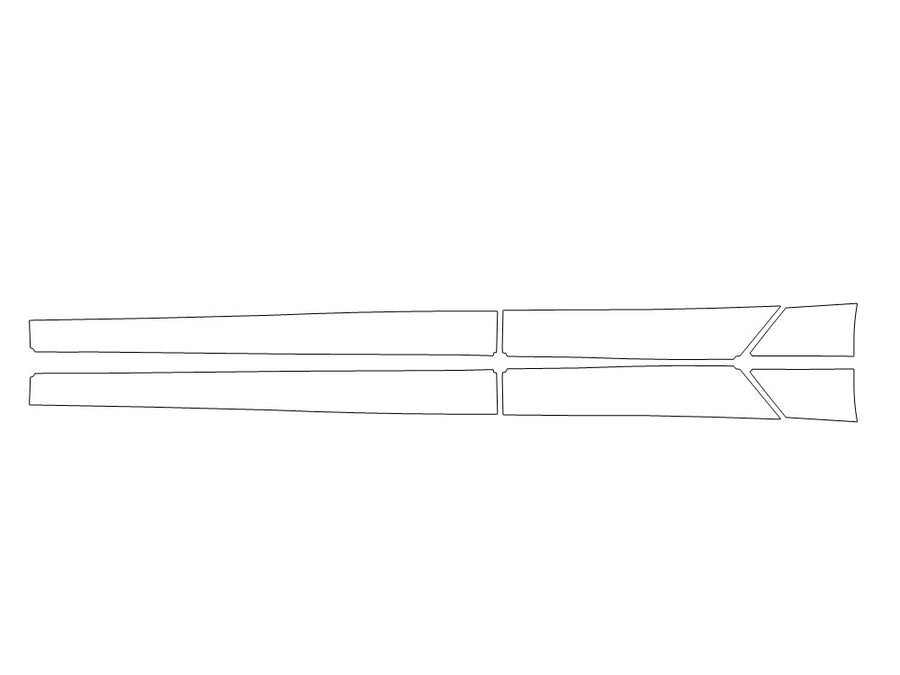 model s 3M Clear Bra Door Cup Precut PPF Diagram