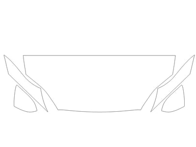 model s 3M Clear Bra Hood Precut PPF Diagram