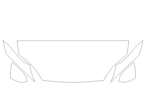 model s 3M Clear Bra Hood Precut PPF Diagram