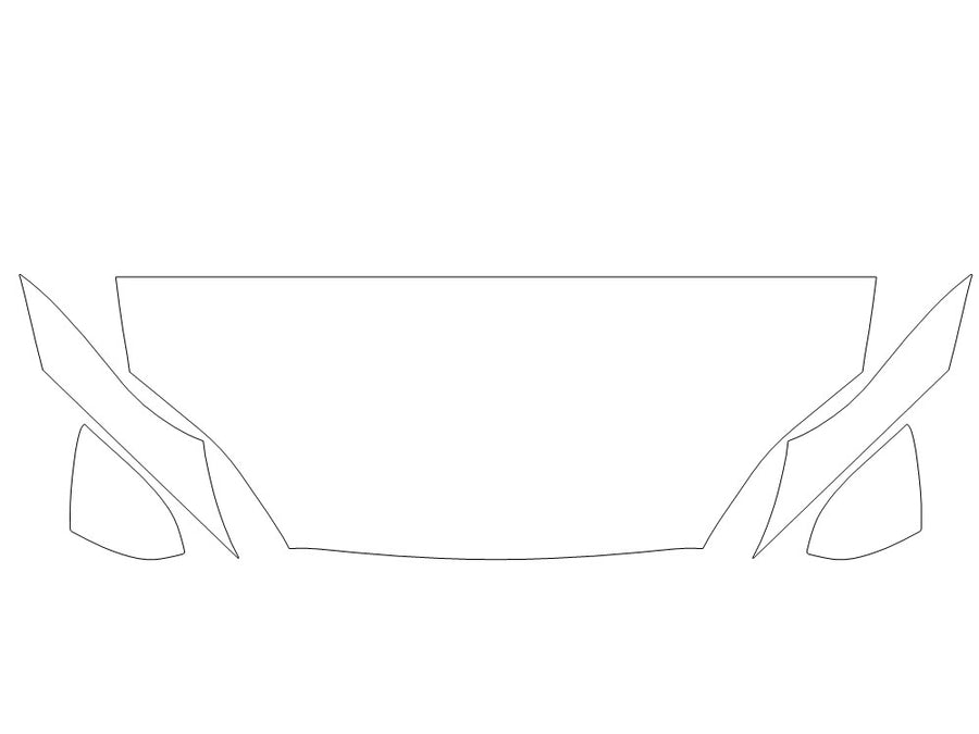 model s 3M Clear Bra Hood Precut PPF Diagram