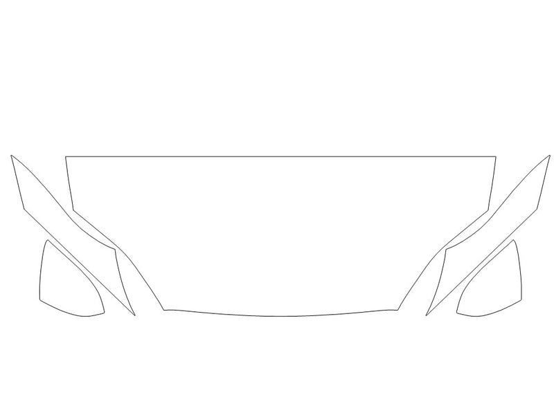 model s Avery Dennison Clear Bra Hood Precut PPF Diagram