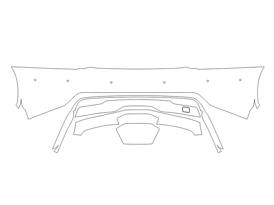 model s 3M Clear Bra Door Cup Precut PPF Diagram