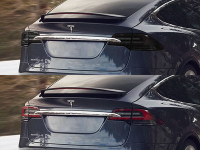 model x Before and After Smoked Taillights