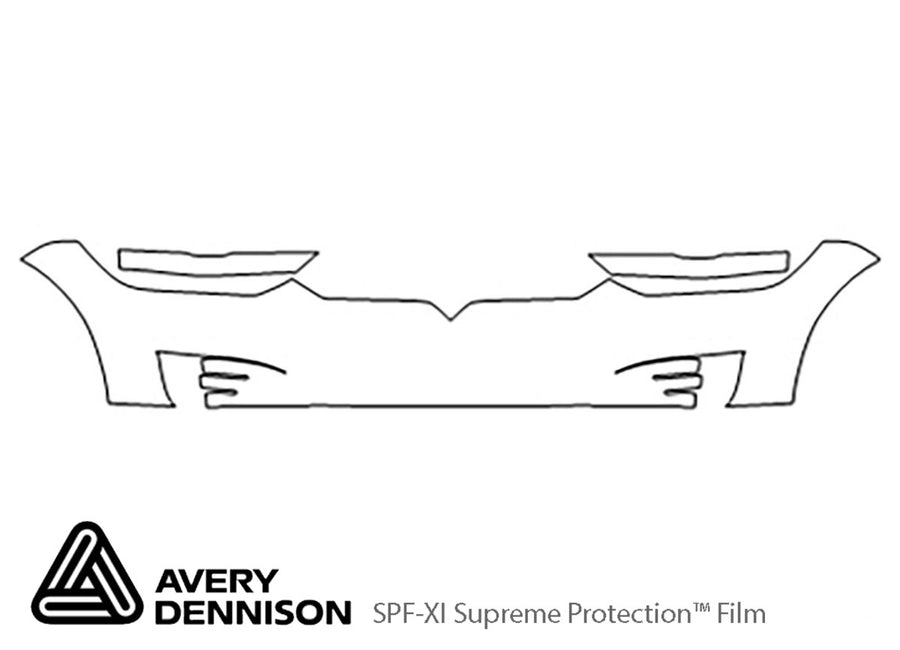 model x Avery Dennison Clear Bra Bumper Precut PPF Diagram