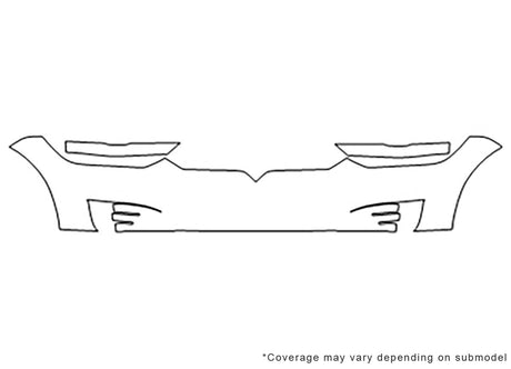 model x 3M Clear Bra Bumper Precut PPF Diagram