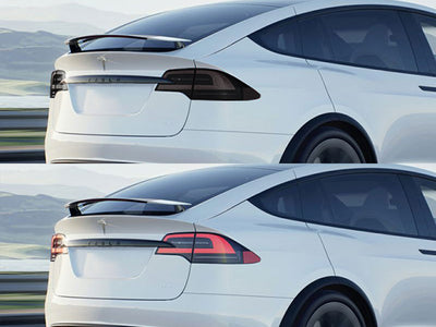 model x Before and After Smoked Taillights