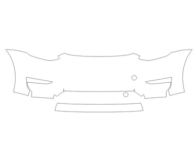 model y 3M Clear Bra Bumper Precut PPF Diagram