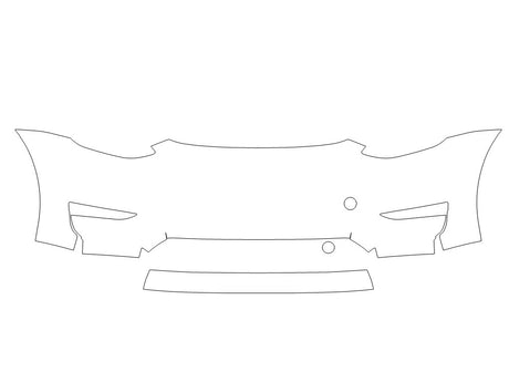 model y 3M Clear Bra Bumper Precut PPF Diagram