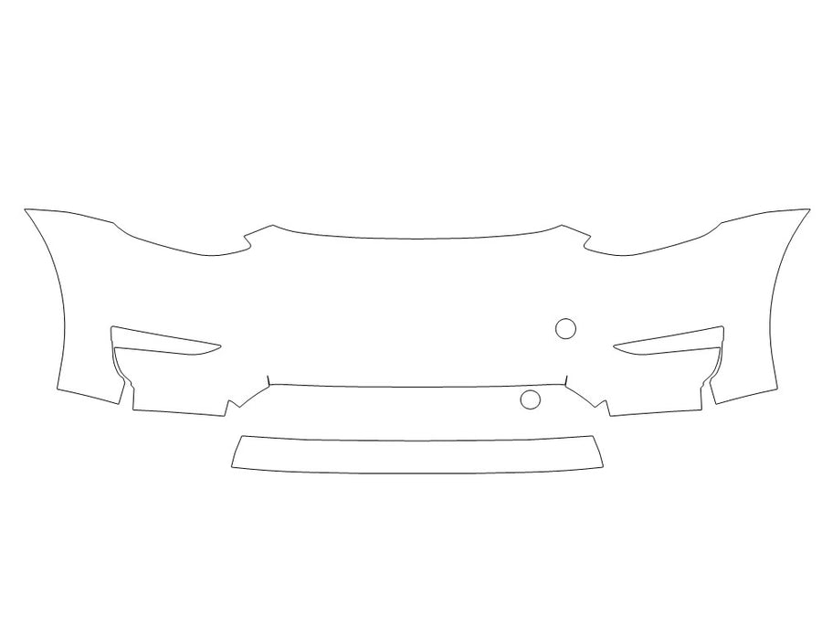 model y 3M Clear Bra Bumper Precut PPF Diagram