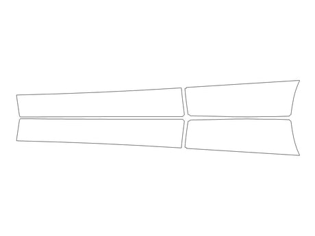 model y 3M Clear Bra Door Cup Precut PPF Diagram