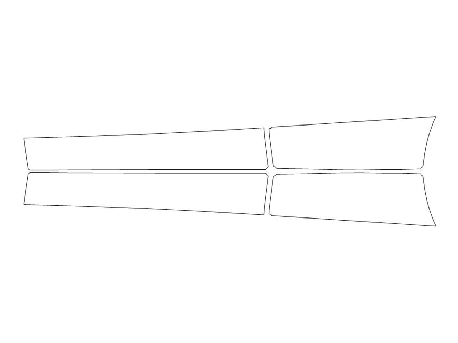 model y 3M Clear Bra Door Cup Precut PPF Diagram
