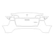 model y Avery Dennison Clear Bra Door Cup Precut PPF Diagram