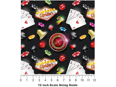 Testing Luck Americana Vinyl Film Pattern Size 12 inch Scale~Rwraps Testing Luck Americana Sizing Chart~3