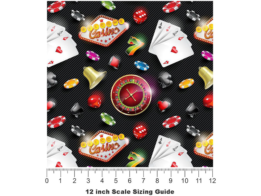 Testing Luck Americana Vinyl Film Pattern Size 12 inch Scale~Rwraps Testing Luck Americana Sizing Chart~3