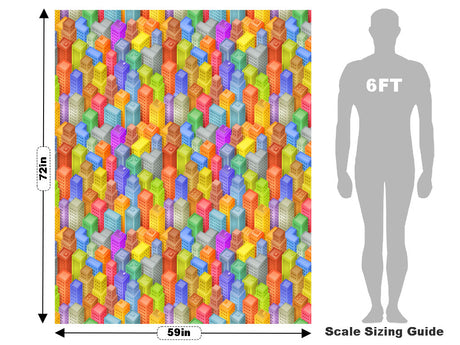Tetris Towers Cityscape Vehicle Wrap Scale~Rwraps Series 914 Tetris Towers Cityscape Measurements~2