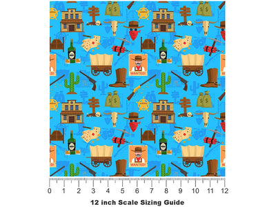 Texas Past Americana Vinyl Film Pattern Size 12 inch Scale~Rwraps Texas Past Americana Sizing Chart~3