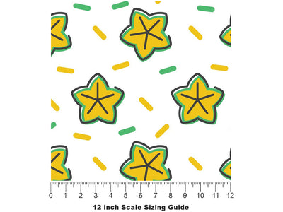 Thai Night Fruit Vinyl Film Pattern Size 12 inch Scale~Rwraps Thai Night Fruit Sizing Chart~2