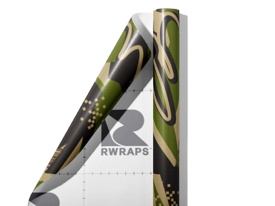 The Authority Abstract Wrap Film Sheets~Rwraps Series 914 The Authority Abstract Scrolled Sheet~3
