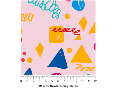 The Blonde Abstract Vinyl Film Pattern Size 12 inch Scale~Rwraps The Blonde Abstract Sizing Chart~2