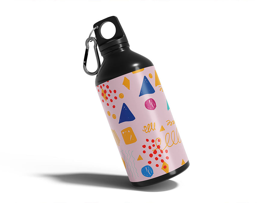the blonde abstract geometric Water Bottle DIY Stickers