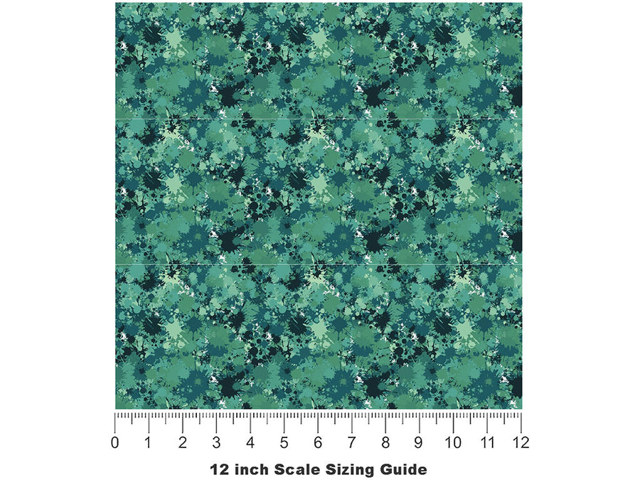 The Brush Paint Splatter Vinyl Film Pattern Size 12 inch Scale~Rwraps The Brush Paint Splatter Sizing Chart~2