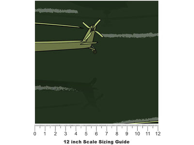 The Copter Americana Vinyl Film Pattern Size 12 inch Scale~Rwraps The Copter Americana Sizing Chart~3