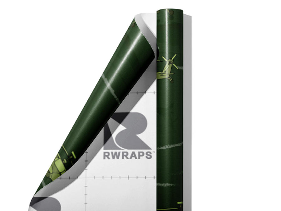 The Copter Americana Wrap Film Sheets~Rwraps Series 914 The Copter Americana Scrolled Sheet~4