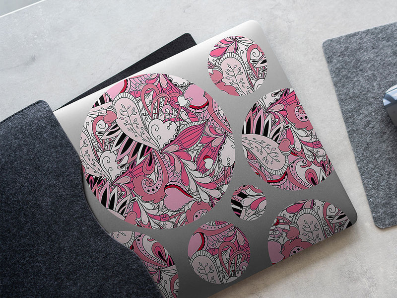the feminine floral DIY Laptop Stickers