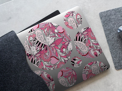 the feminine floral DIY Laptop Stickers